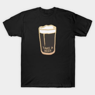 Take a Beer Vintage Artwork T-Shirt